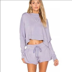 Intimately Free People lounge set shorts hoodie